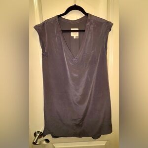 Chaser Black Silk Tank Top with Pocket